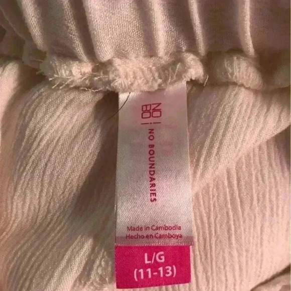 No Boundaries Juniors Large 11/13 Ivory Skirt With Built In Shorts Gauze - Picture 5 of 6